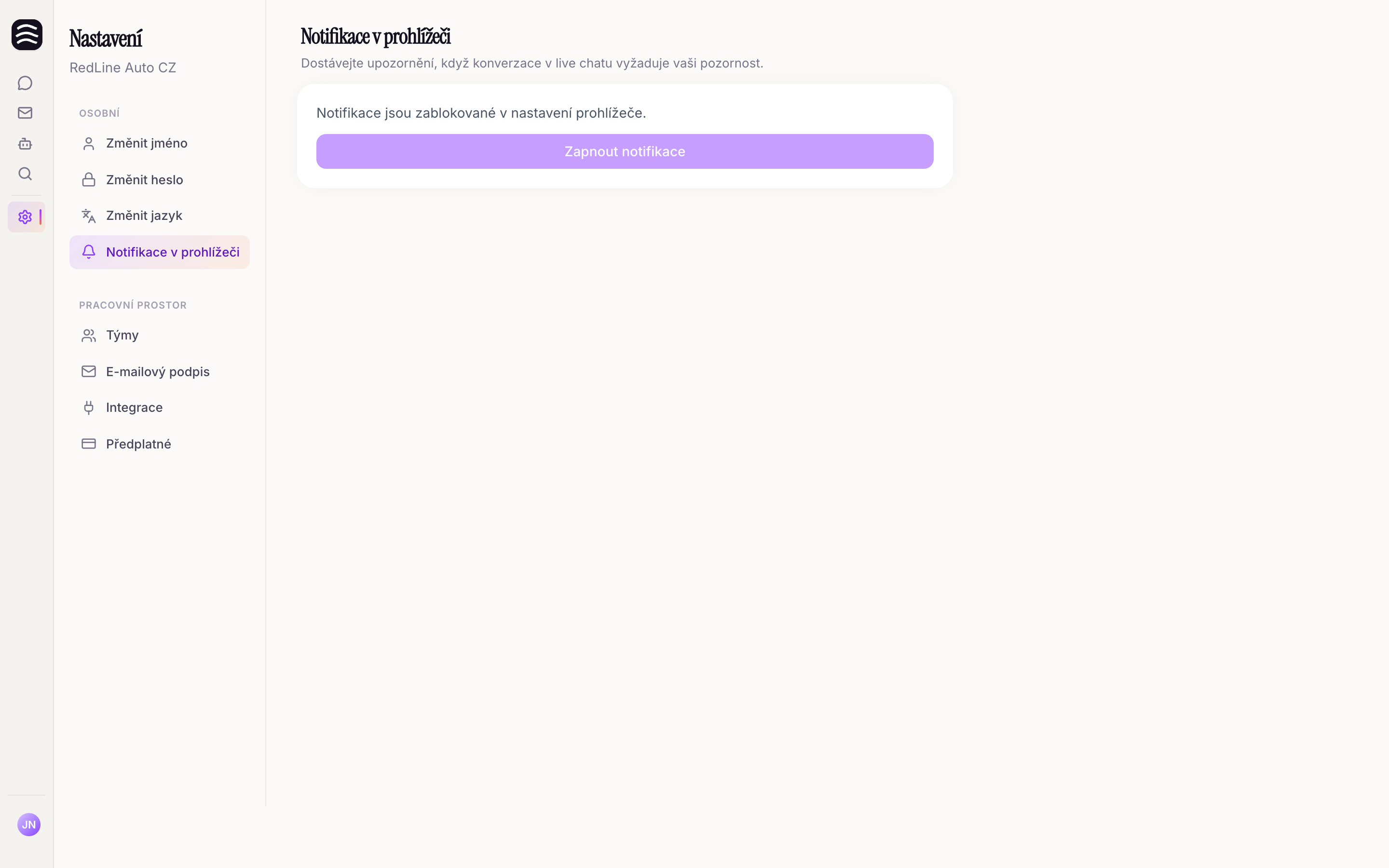 Povolení upozornění