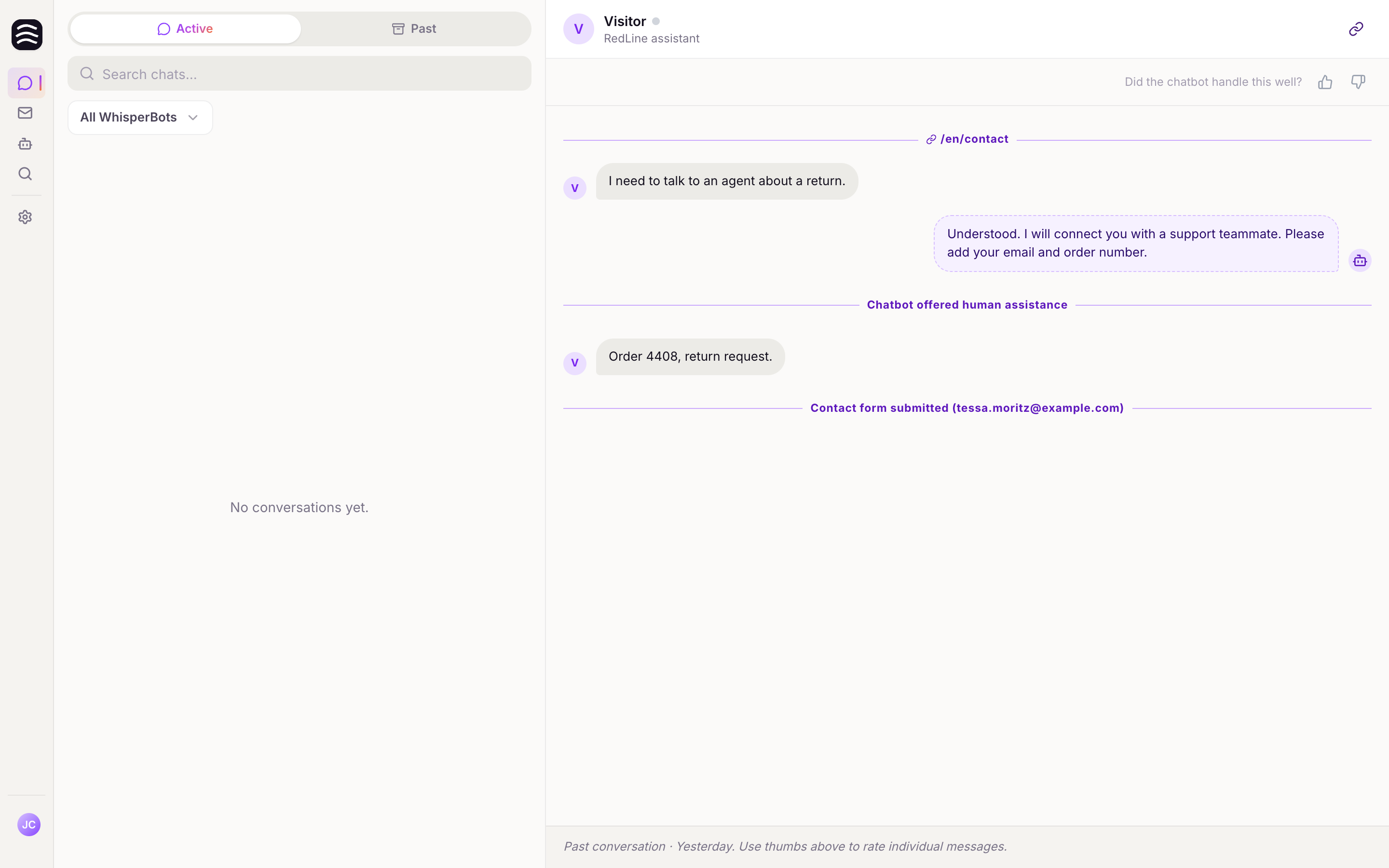 Taking over a chat